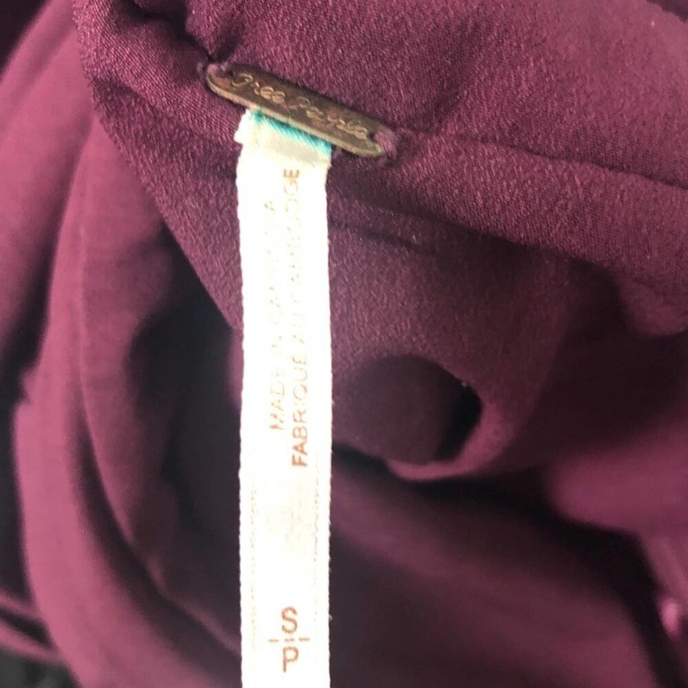 Free People Lovely In Love Lace Mini Dress Flirty Burgundy Berry Women's Size M - Picture 7 of 7